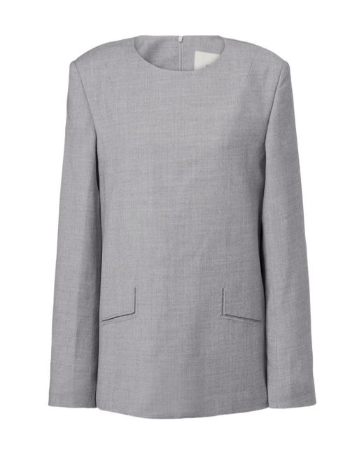 Entire studios Gray Wool-Blend Top