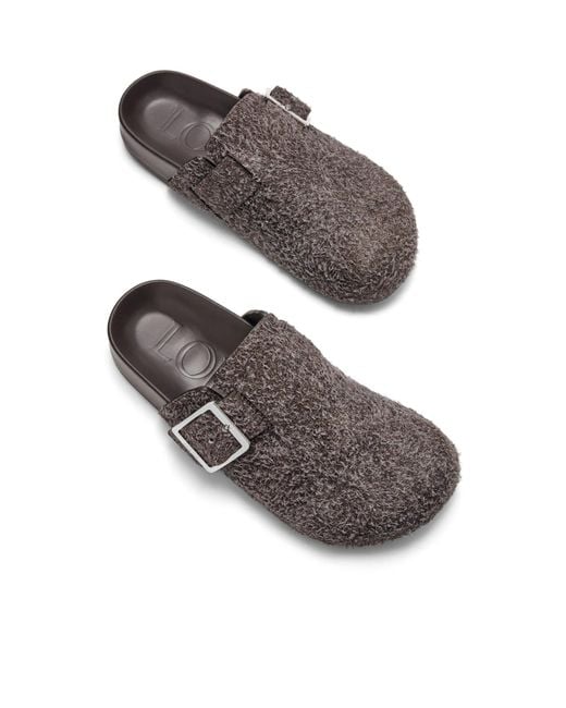 Loewe Brown Ease Buckle Mules for men