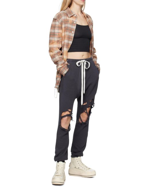 R13 Natural Platform High-Top Canvas Sneakers