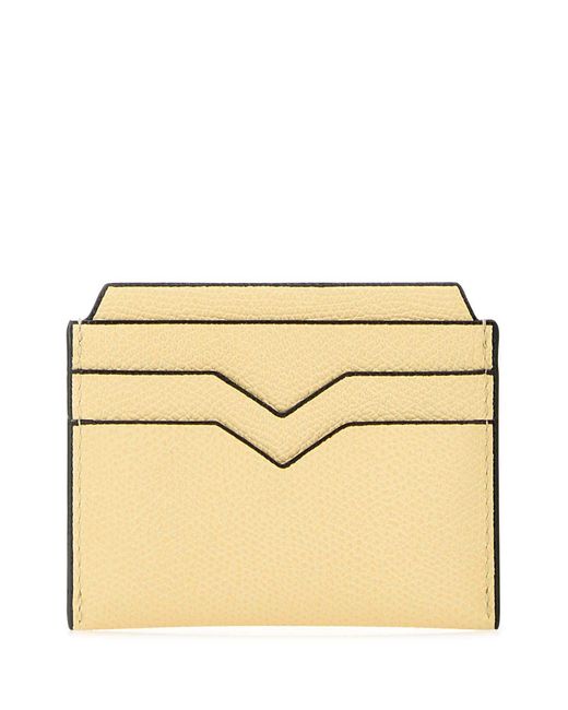 Valextra Metallic V-Shaped Lacquered Edge Cardholder