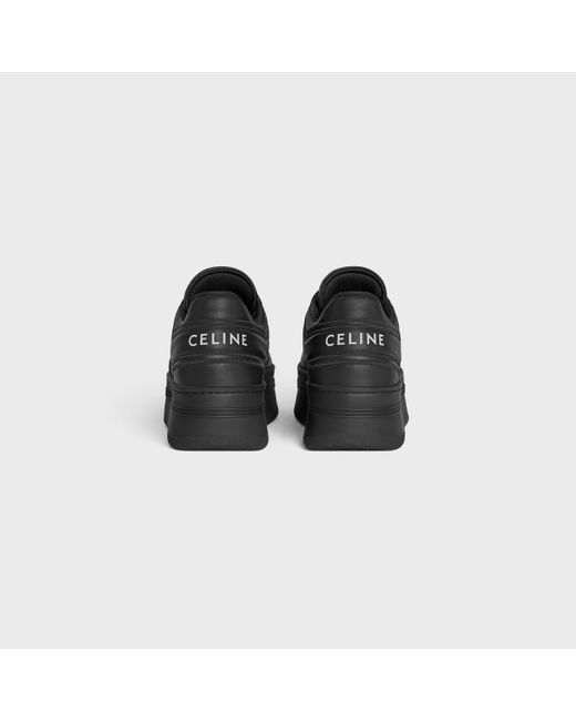 Céline Black Lace-Up Wedge Loafers