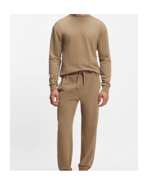 Boss Natural Logo-Embroidered Sweatshirt for men