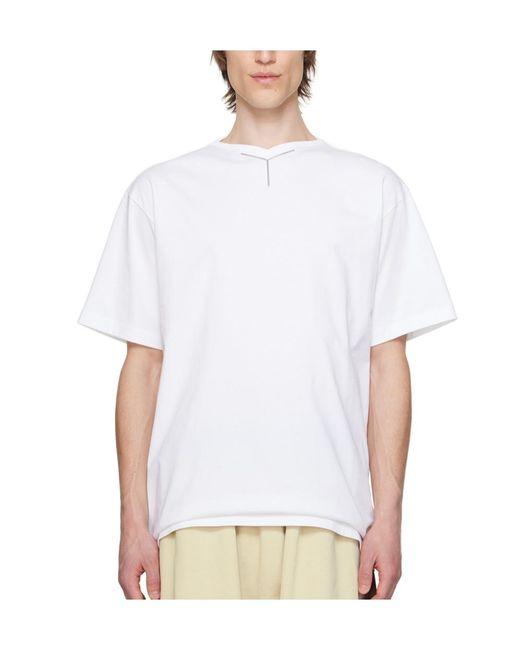 Y. Project White Logo-Appliqu Cotto T-Shirt for men