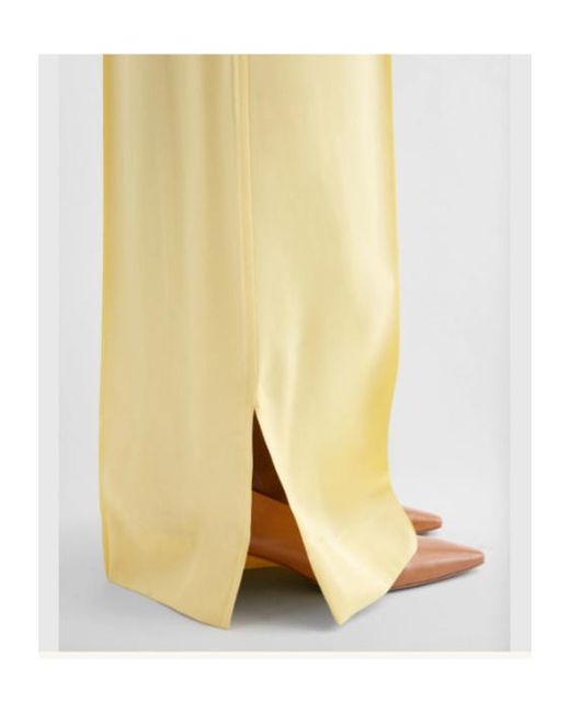 Jil Sander Yellow Fluid Viscose Trousers