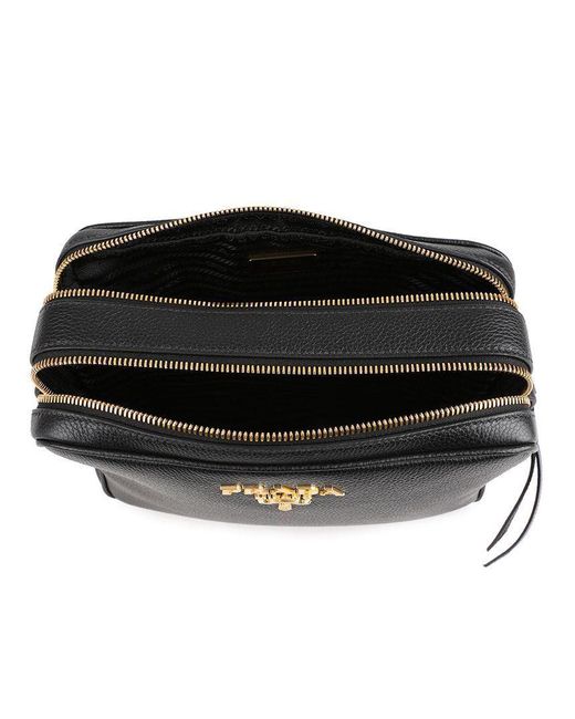 Prada Black Zipper Shoulder Bag