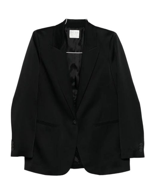 Forte_forte Black Single-Breasted Notched Jacket