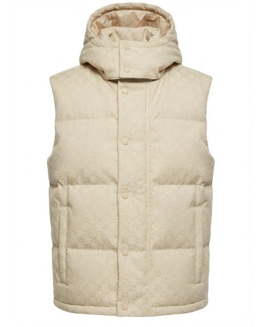 Gucci White Sleeveless Down Jacket for men