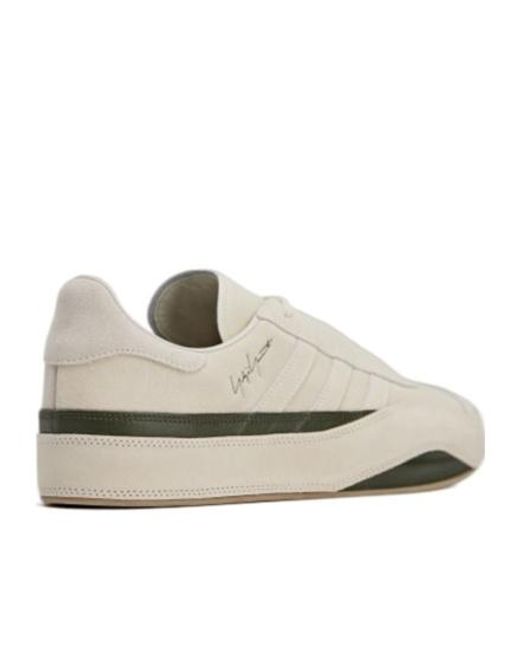 Y-3 White Gazelle Lace-Up Sneakers for men