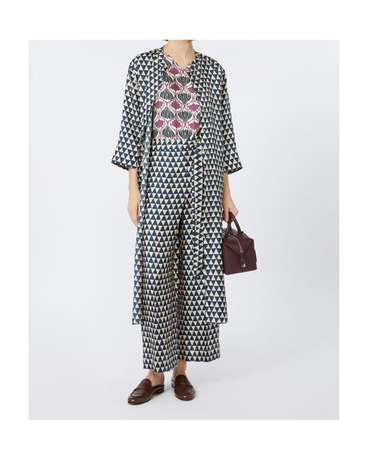 Max Mara Blue 'S Pattern-Printed Dress