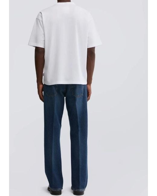 Aspesi White Printed Round-Neck T-Shirt for men