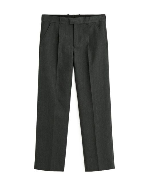 Our Legacy Gray Slack Pleated Straight-Leg Pants for men