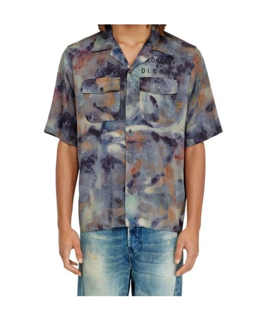 DIESEL Gray S-Brack Short Sleeved Shirt for men
