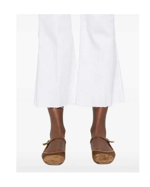 7 For All Mankind White Dojo Cropped Jeans