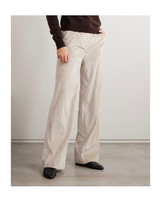 Veronica Beard Natural Wide-Leg Casual Pants