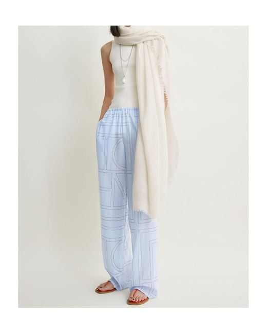 Totême Blue Totême Monogram Pajama Bottoms