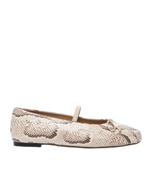 Stuart Weitzman Natural Prima Bow Ballet Mary Jane