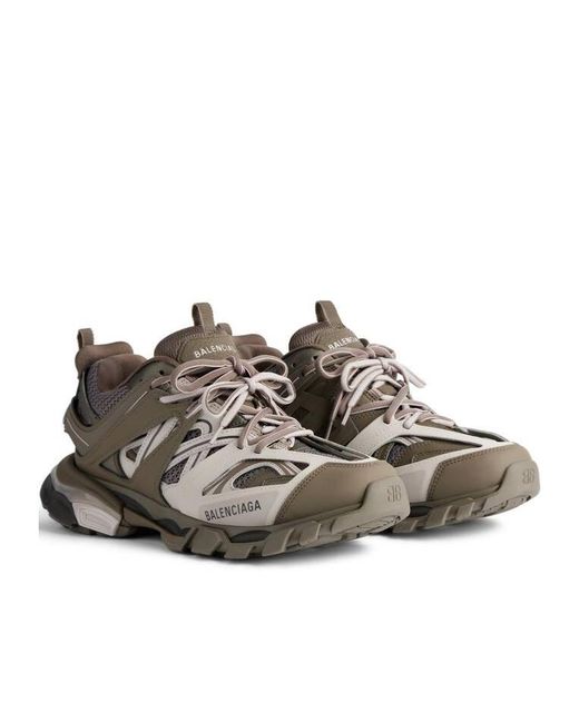 Balenciaga Gray Track Lace-Up Sneakers for men