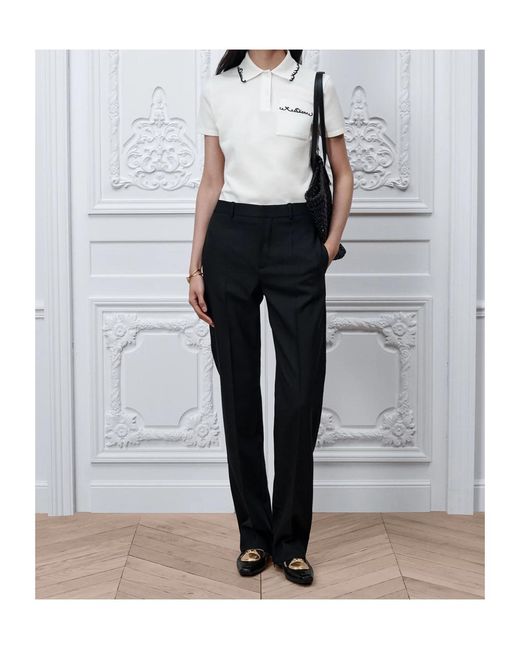 Dior White Embroidered Polo Shirt