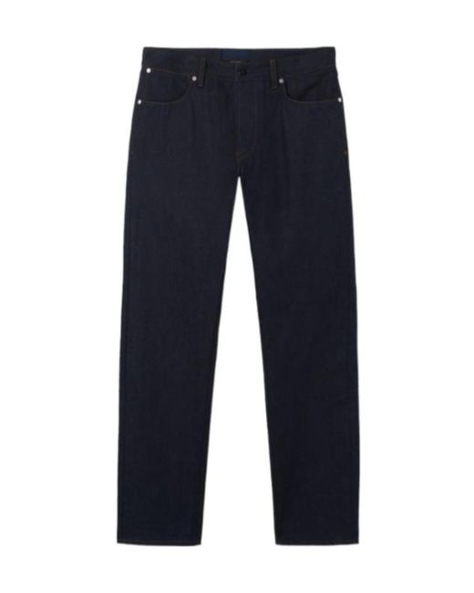 Stone Island Blue Regular-Fit Selvedge Five-Pocket Jeans for men
