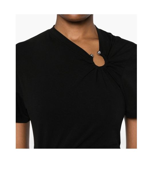 Rabanne Black Jersey Long Piercing Dress