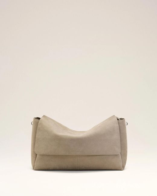 AMI Gray Ami Large Flap Carrousel Bag for men