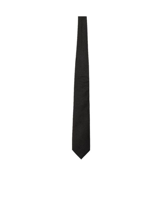 Tom Ford Black Polka-Dot Satin Tie for men