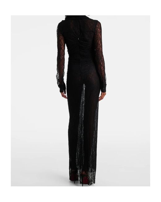 Christopher Esber Black Venus Sheer Lace Gown