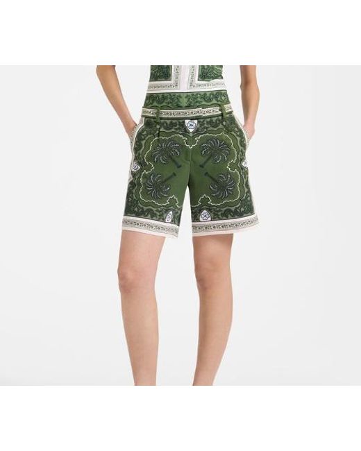 LaDoubleJ Green Printed Shorts