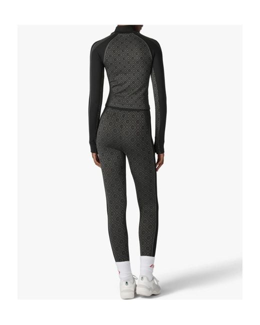 Casablanca Black Monogram High-Waist Leggings