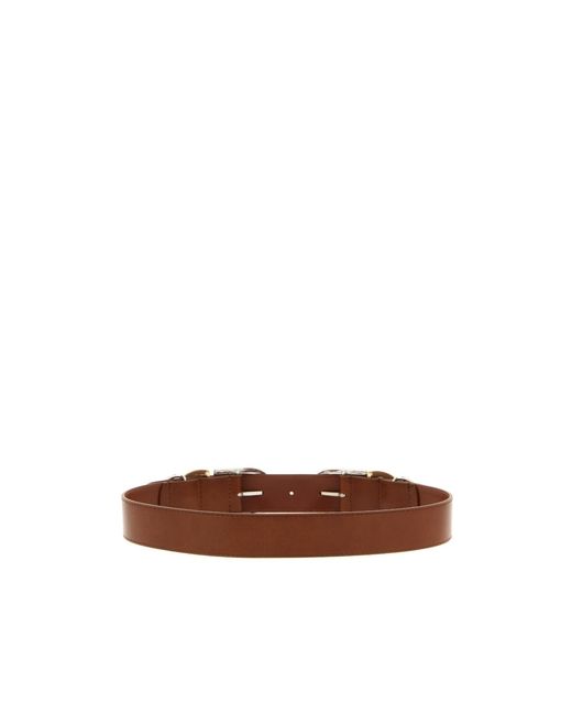 Pinko Brown Hippolita Double Buckled Belt