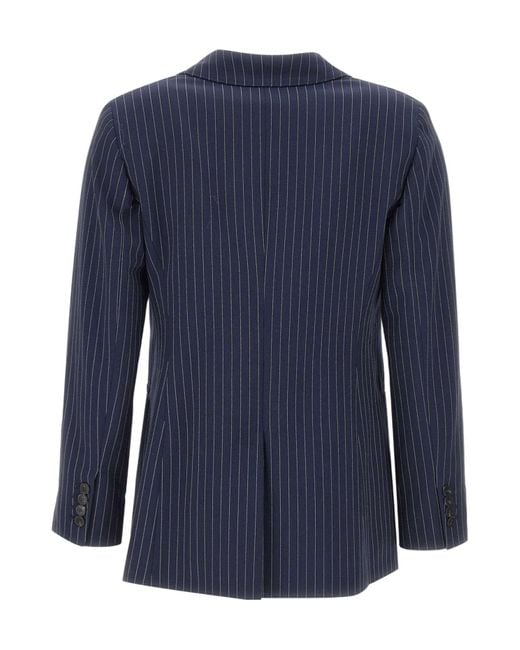 Marella Blue Striped Blazer