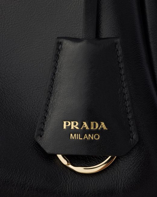 Prada Black Aimée Medium Leather Shoulder Bag