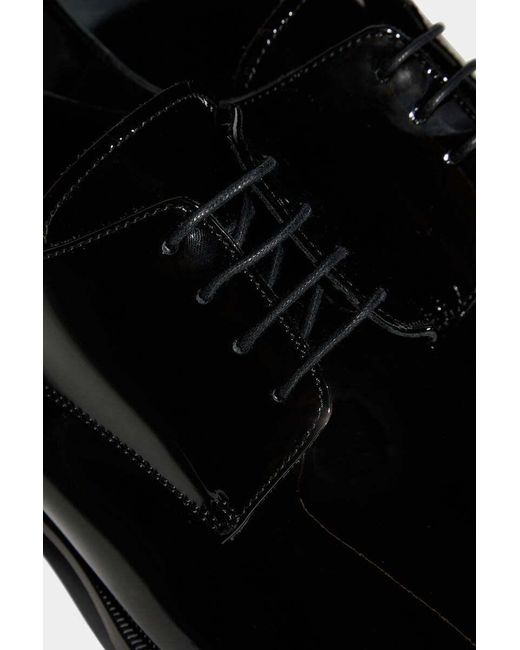 DSquared² Black Ibra Tapered Toe Lace-Up Shoes for men