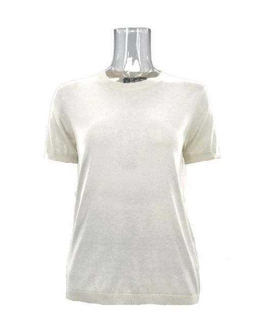 Weekend by Maxmara White Short-Sleeved Sweater