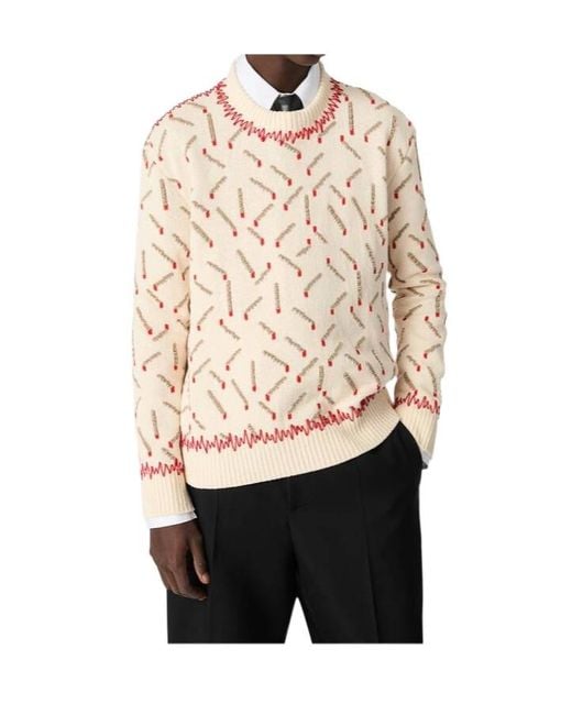 Bottega Veneta Natural Cotton Jacquard Matches Jumper for men