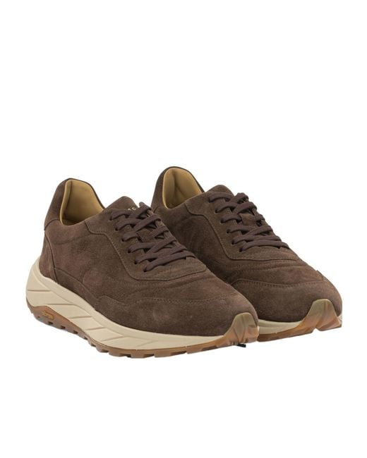 Henderson Brown Round-Toe Sneakers for men