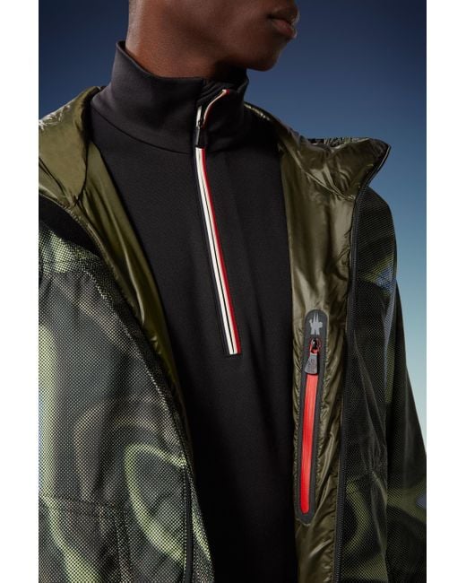 Moncler Green Grenoble Zip-Up Long-Sleeved Jacket for men