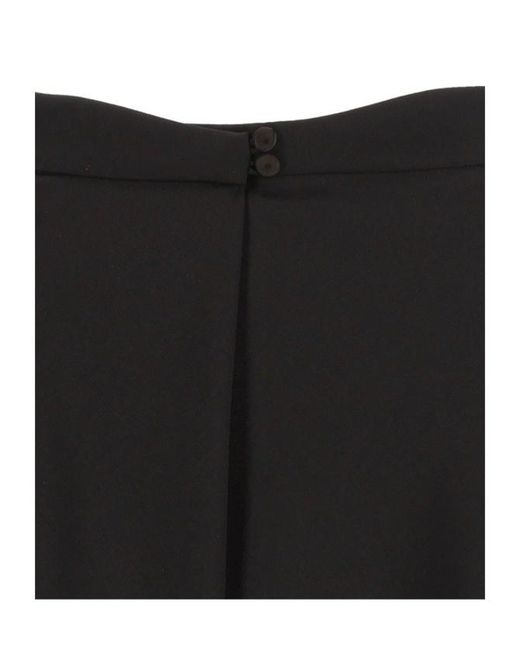 Forte_forte Black Grain De Poudre Midi Skirt