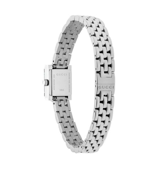 Gucci White G-Frame Watch, 14X18Mm