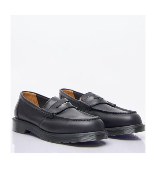 Dr. Martens Blue Round Head Loafer Shoes for men