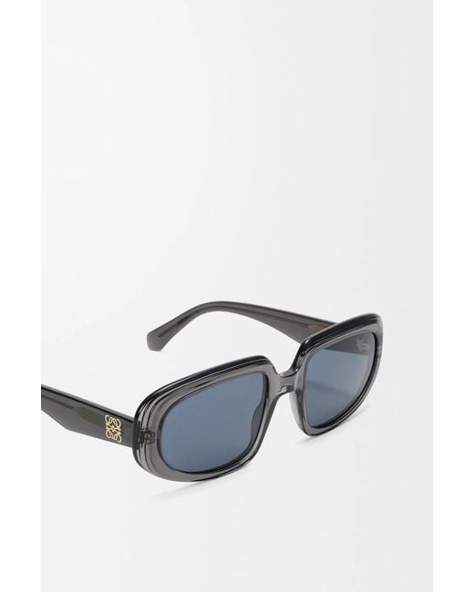 Loewe Blue Mini Anagram Steps Rectangular Sunglasses