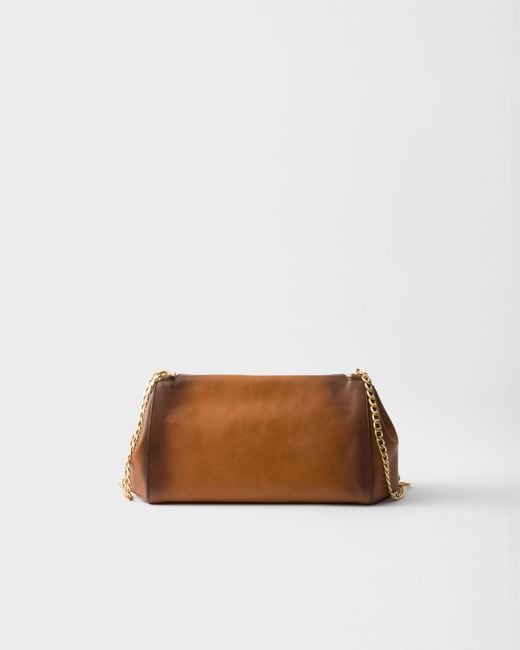 Prada Brown Small Tumulte Leather Bag