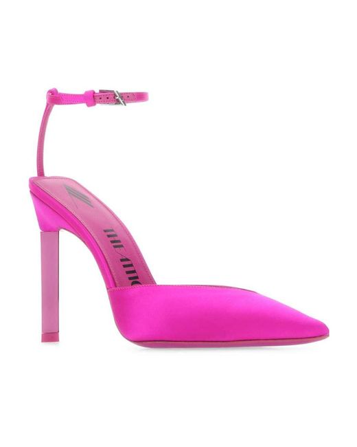 The Attico Pink 110Mm Perine Satin Pumps