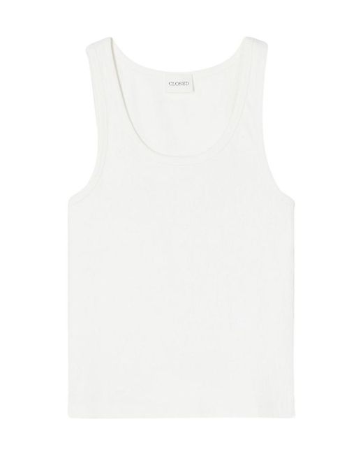Closed White Scoop Neck Tank Top