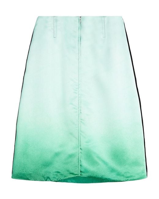 Jil Sander Green Printed Skirt
