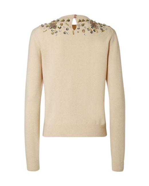 Fendi Natural Wool And Cashmere Sweater