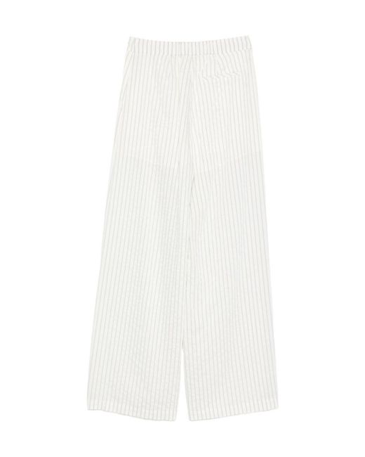 Liu Jo White Striped Pants