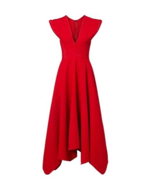 Maticevski Red Empath Draped Midi Dress