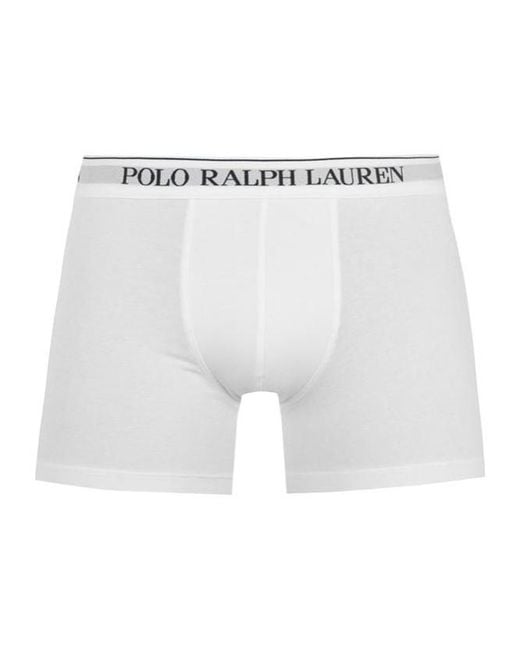Polo Ralph Lauren White Three-Pack Of Logo Boxer Briefs for men