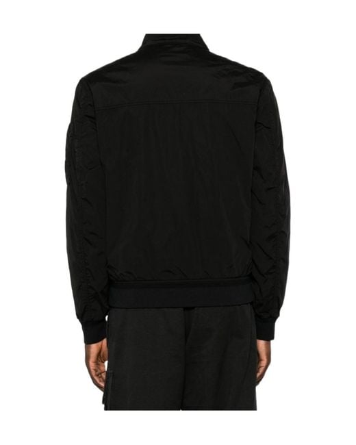 C P Company Black Lens-Detail Bomber Jacket for men